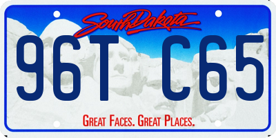 SD license plate 96TC65