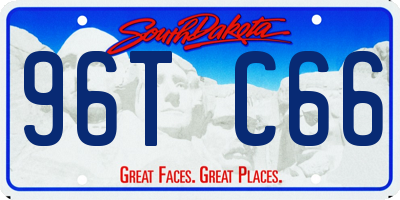 SD license plate 96TC66