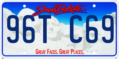 SD license plate 96TC69