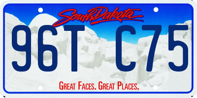 SD license plate 96TC75