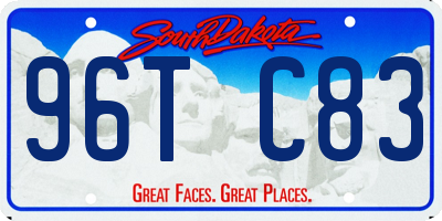 SD license plate 96TC83