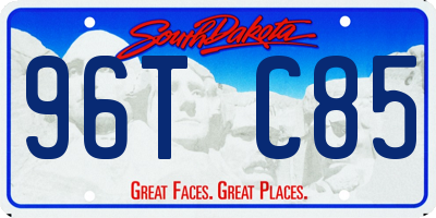 SD license plate 96TC85