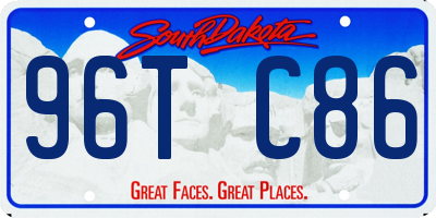 SD license plate 96TC86