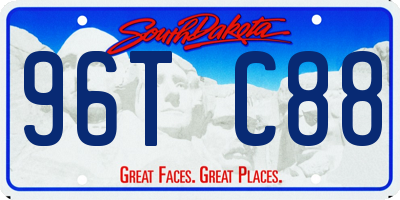 SD license plate 96TC88