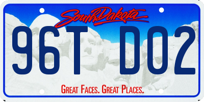 SD license plate 96TD02