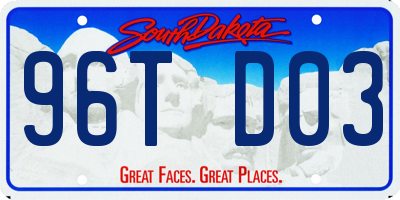 SD license plate 96TD03