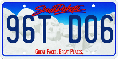 SD license plate 96TD06