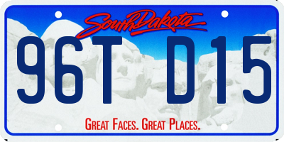 SD license plate 96TD15