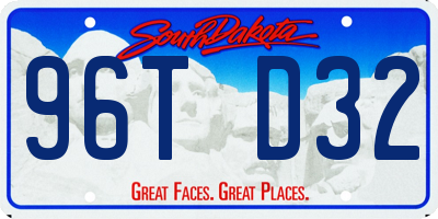 SD license plate 96TD32