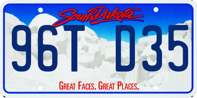 SD license plate 96TD35