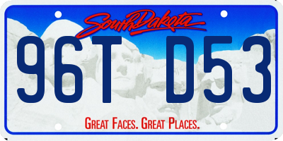 SD license plate 96TD53