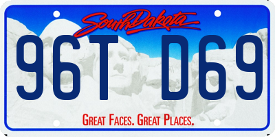 SD license plate 96TD69