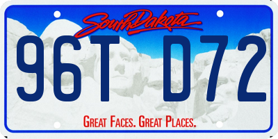 SD license plate 96TD72