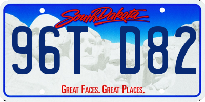 SD license plate 96TD82