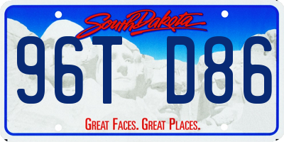 SD license plate 96TD86