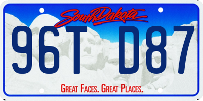 SD license plate 96TD87