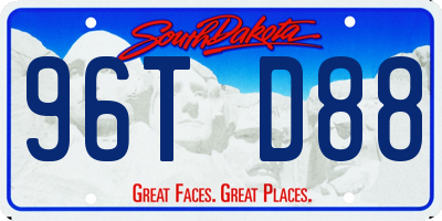 SD license plate 96TD88