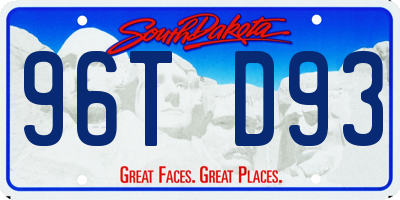 SD license plate 96TD93