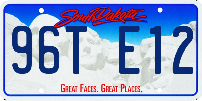 SD license plate 96TE12