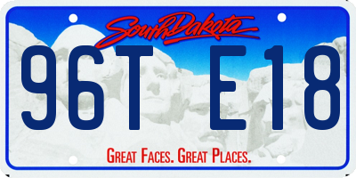 SD license plate 96TE18