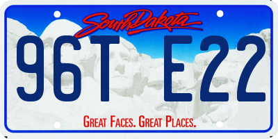 SD license plate 96TE22