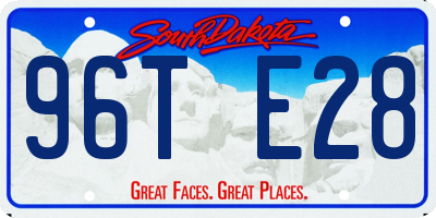 SD license plate 96TE28