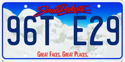 SD license plate 96TE29