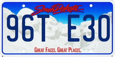 SD license plate 96TE30