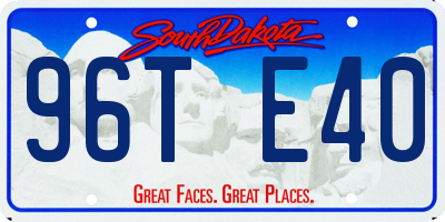 SD license plate 96TE40