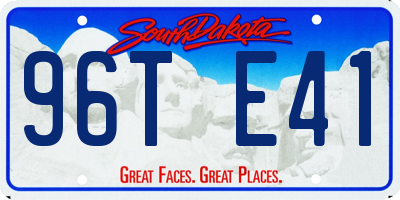 SD license plate 96TE41