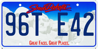 SD license plate 96TE42