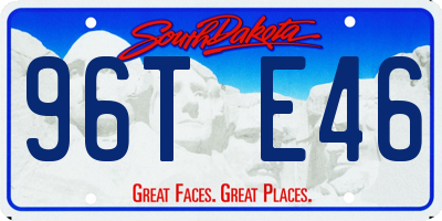 SD license plate 96TE46