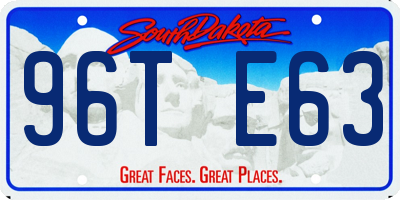 SD license plate 96TE63