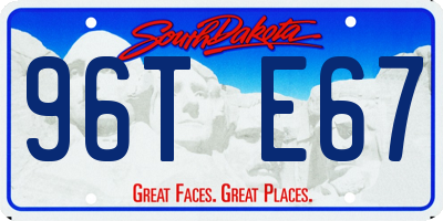 SD license plate 96TE67