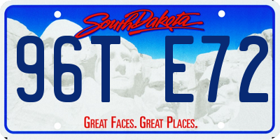 SD license plate 96TE72