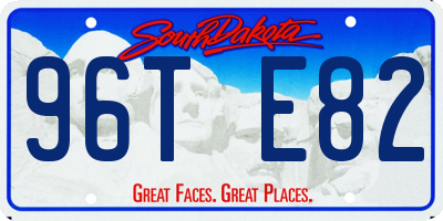 SD license plate 96TE82
