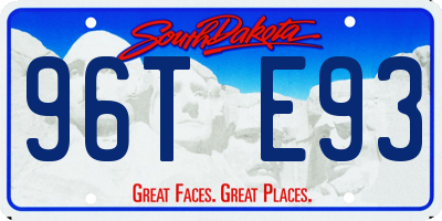 SD license plate 96TE93