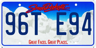SD license plate 96TE94