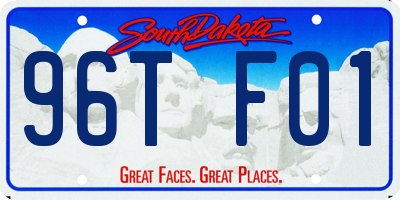 SD license plate 96TF01