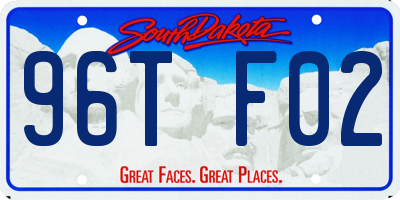 SD license plate 96TF02
