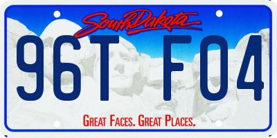 SD license plate 96TF04