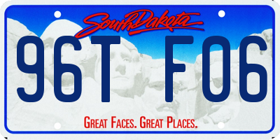 SD license plate 96TF06