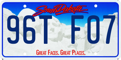 SD license plate 96TF07