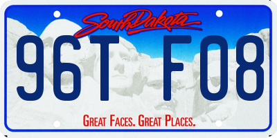 SD license plate 96TF08
