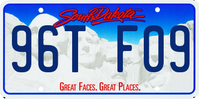 SD license plate 96TF09