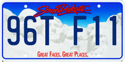 SD license plate 96TF11