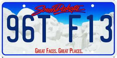 SD license plate 96TF13