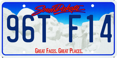 SD license plate 96TF14