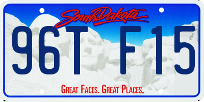 SD license plate 96TF15