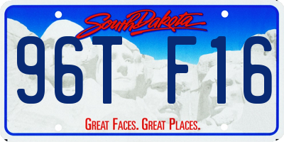 SD license plate 96TF16